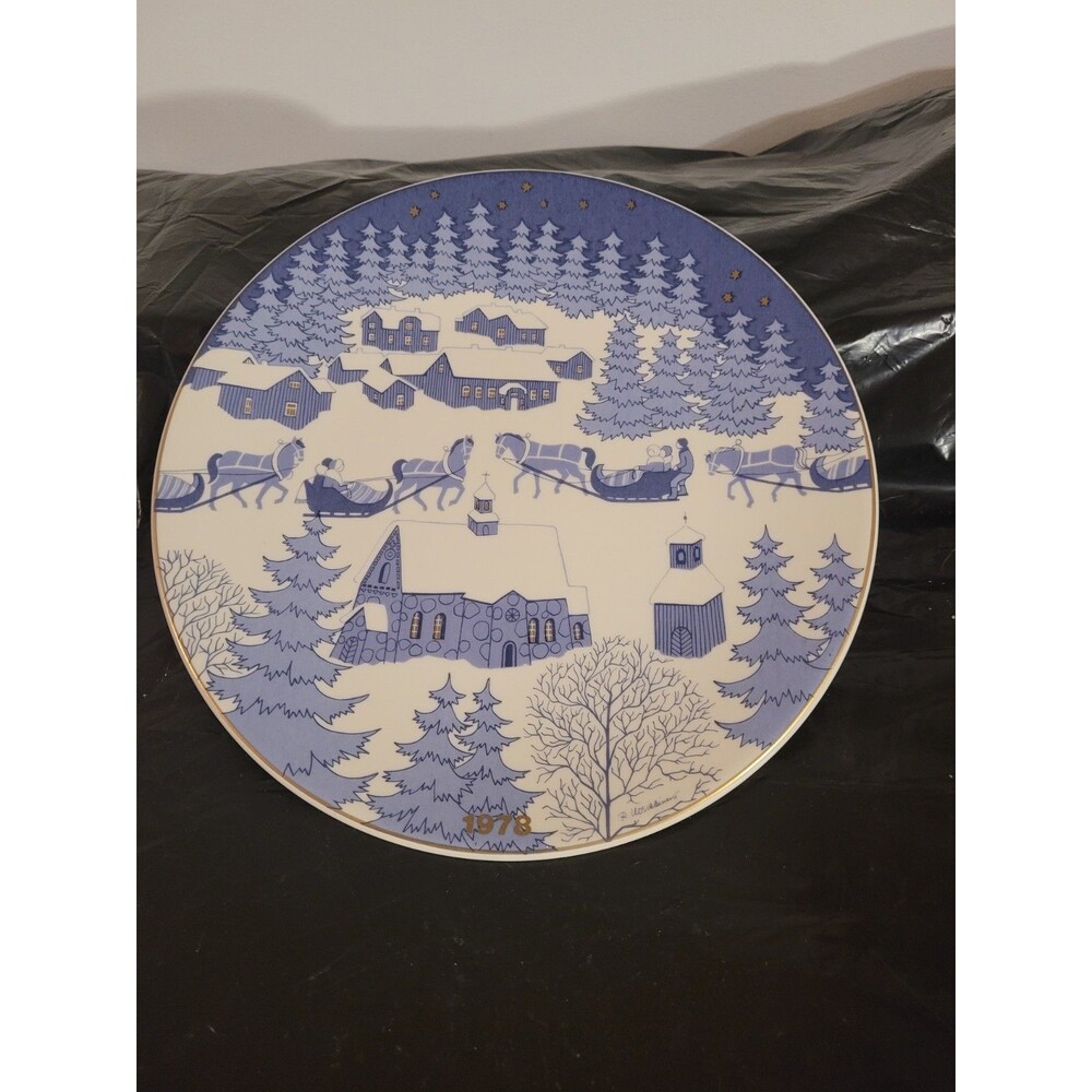 Arabia Finland 1978 Christmas Collectors Plate, Ceramic, Raija Uosikkinen, 9"